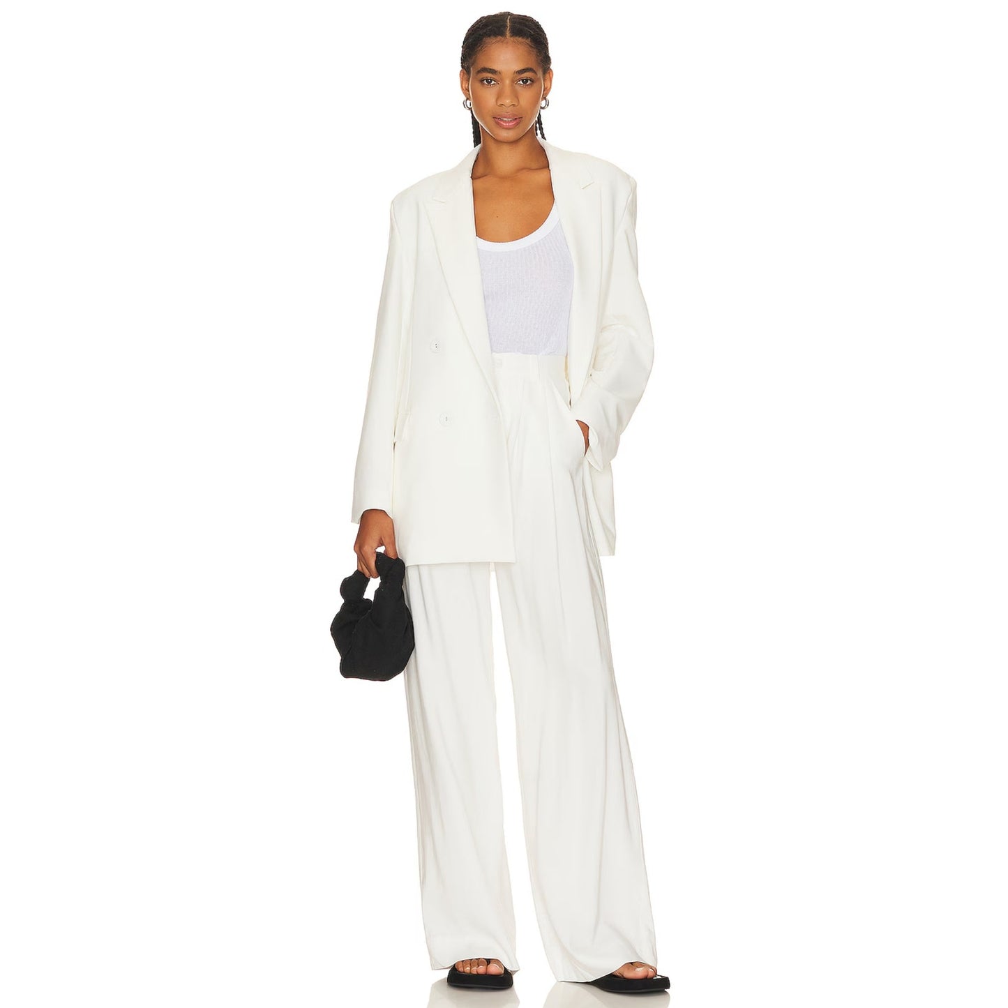 NONchalant Label Fabi Wide Leg Pant in White Size XS