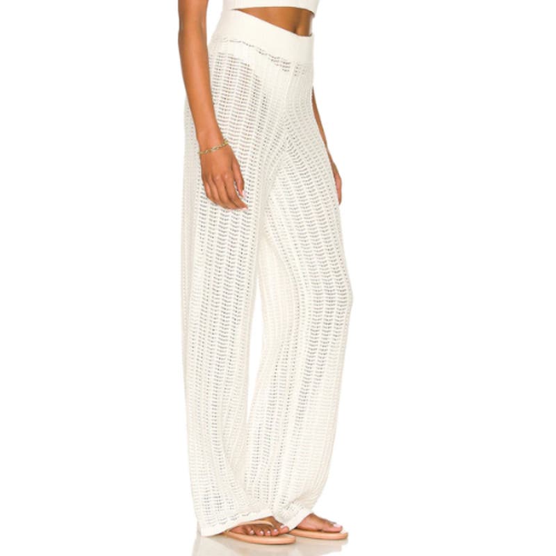 Tularosa Maeve Knit Pant in Ivory White NWT Size Small