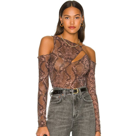 Revolve H:ours Zarayah Top in Acid Snake NWT Size Small