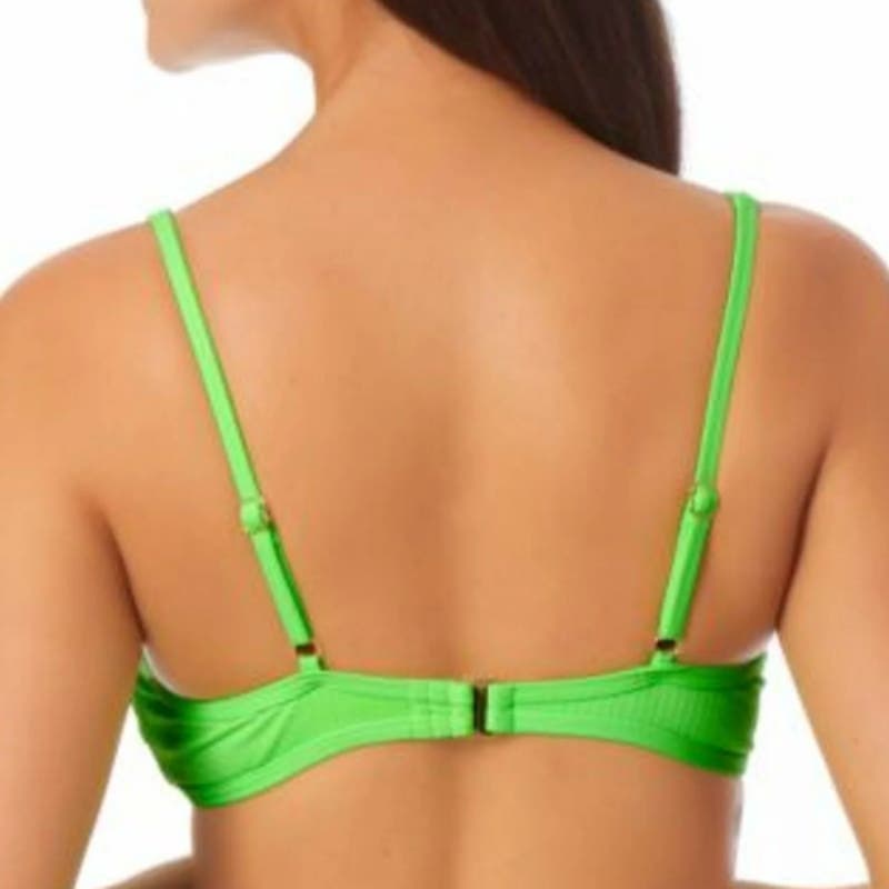 California Waves Juniors' Bralette Bikini Top in Neon Green NWT Size M