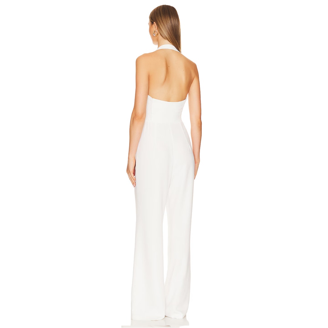 Amanda Uprichard Isadore Jumpsuit in Ivory NWOT Size Small