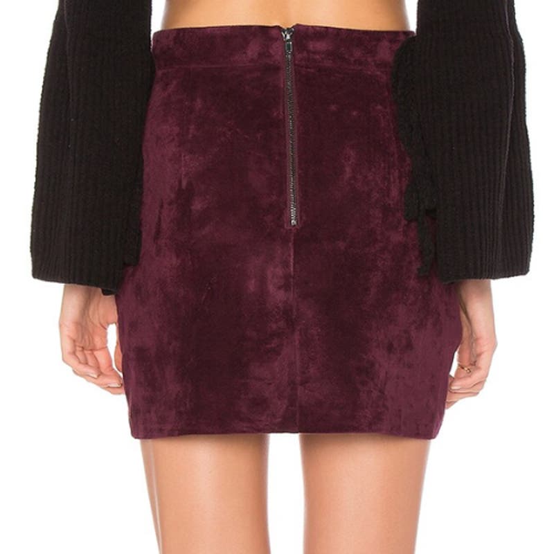 Revolve X Devlin Mabel Skirt in Grape Wine NWOT Size 0