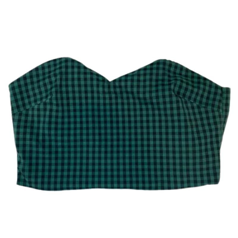 Lovers & Friends Gingham Strapless Crop Top NWOT Size Small