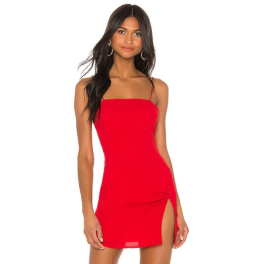 superdown Syrus Slit Mini Dress in Cherry NWT Size Medium