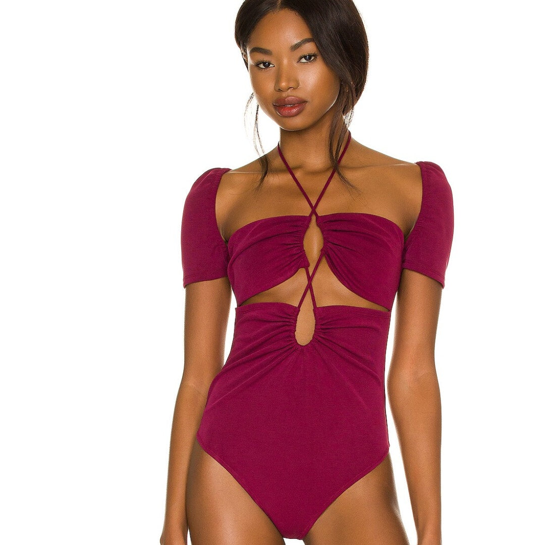 NBD Scout Bodysuit in Burgundy NWT Size Small