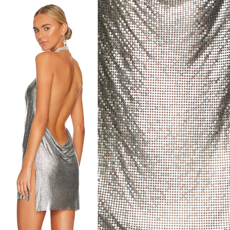 8 Other Reasons Chainmail Mini Dress in Gunmetal NWOT Size 1 Size fits most