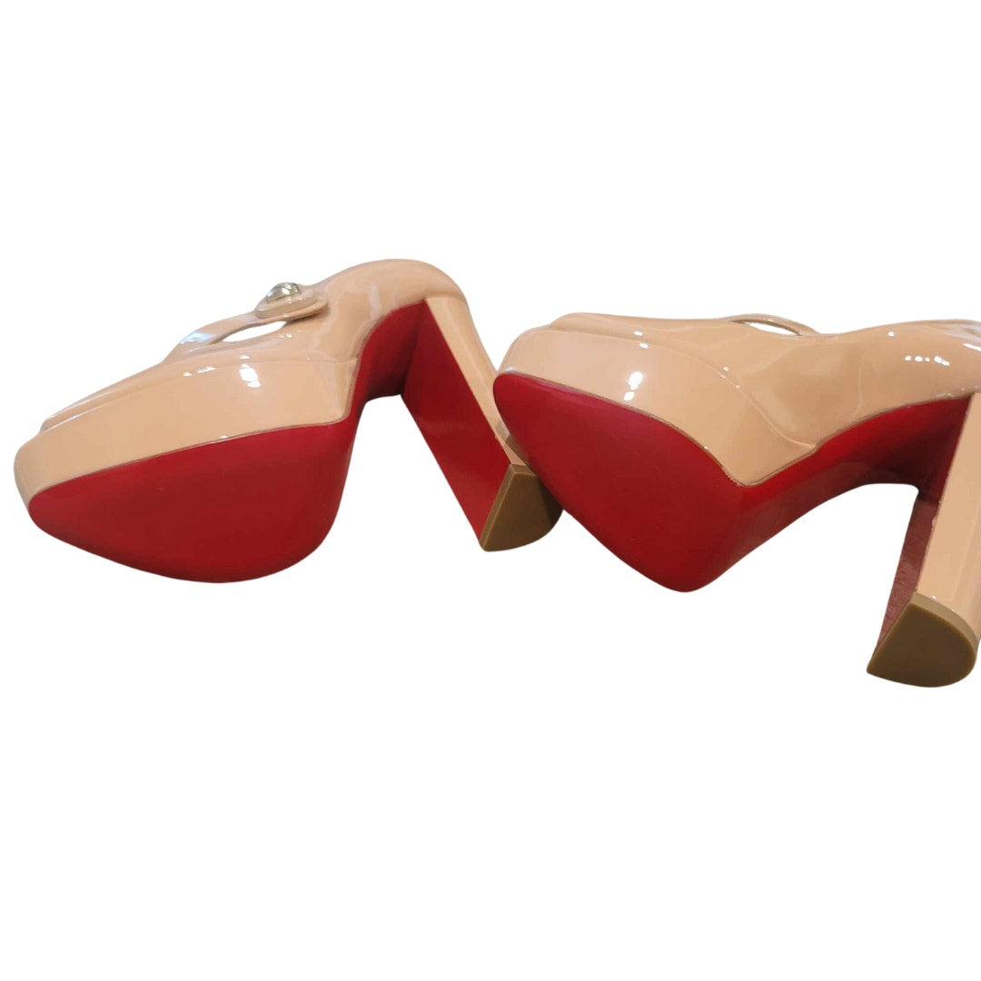 Christian Louboutin Bibibop 140 Platform Mary Jane Heels Size 37 / Size 7