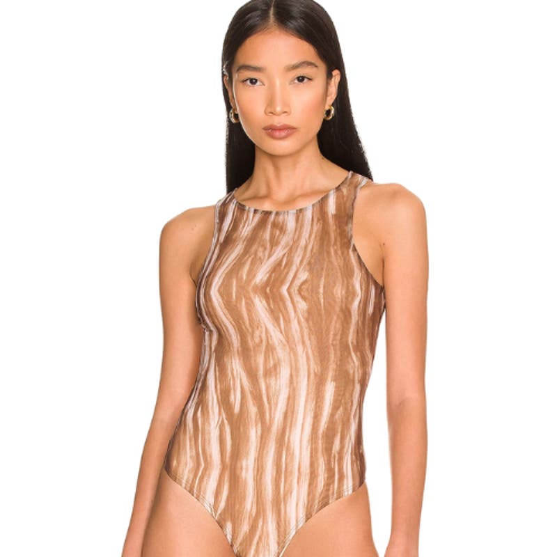 Superdown Bojana Bodysuit in Brown NWOT Size Small