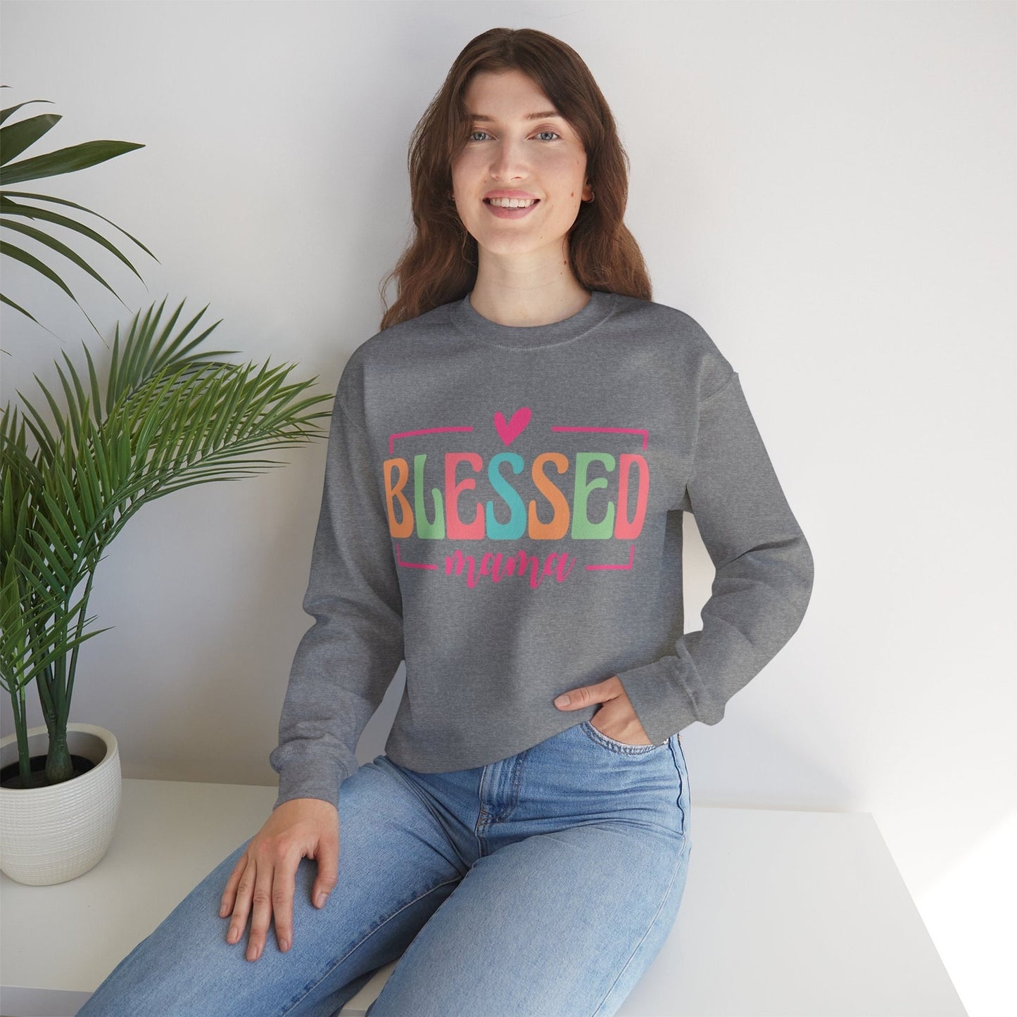 Blessed Mama Women's Heavy Blend™ Sweatshirt Small - 5 XL Plus