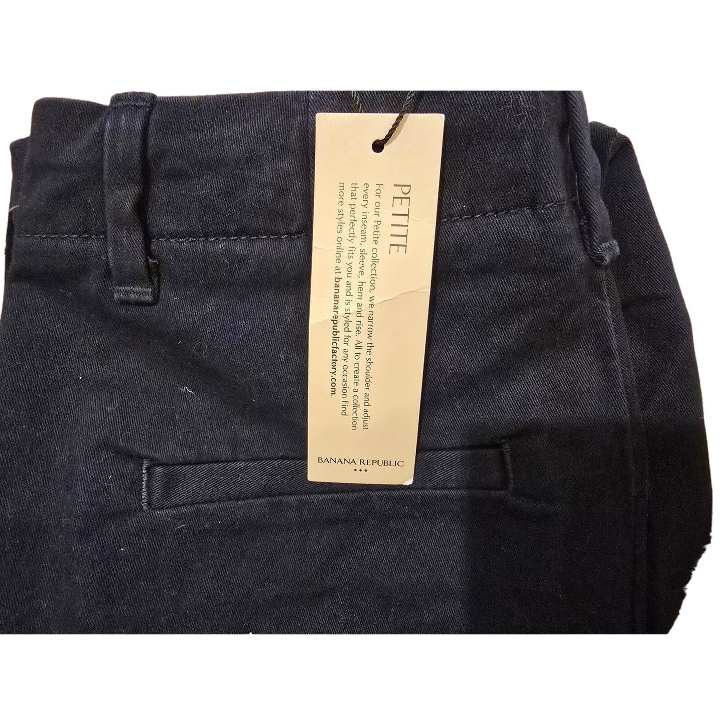 Banana Republic Authentic Chino Slim Fit in Navy NWT Size 00 Petite