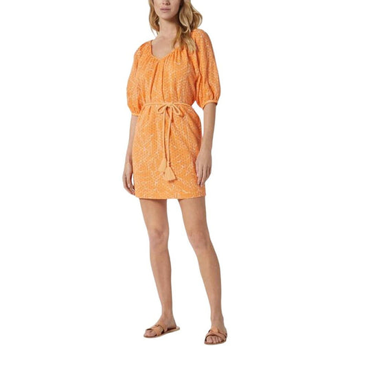 Joie Tillman Mini Cotton Dress - Botanical - Orange - M