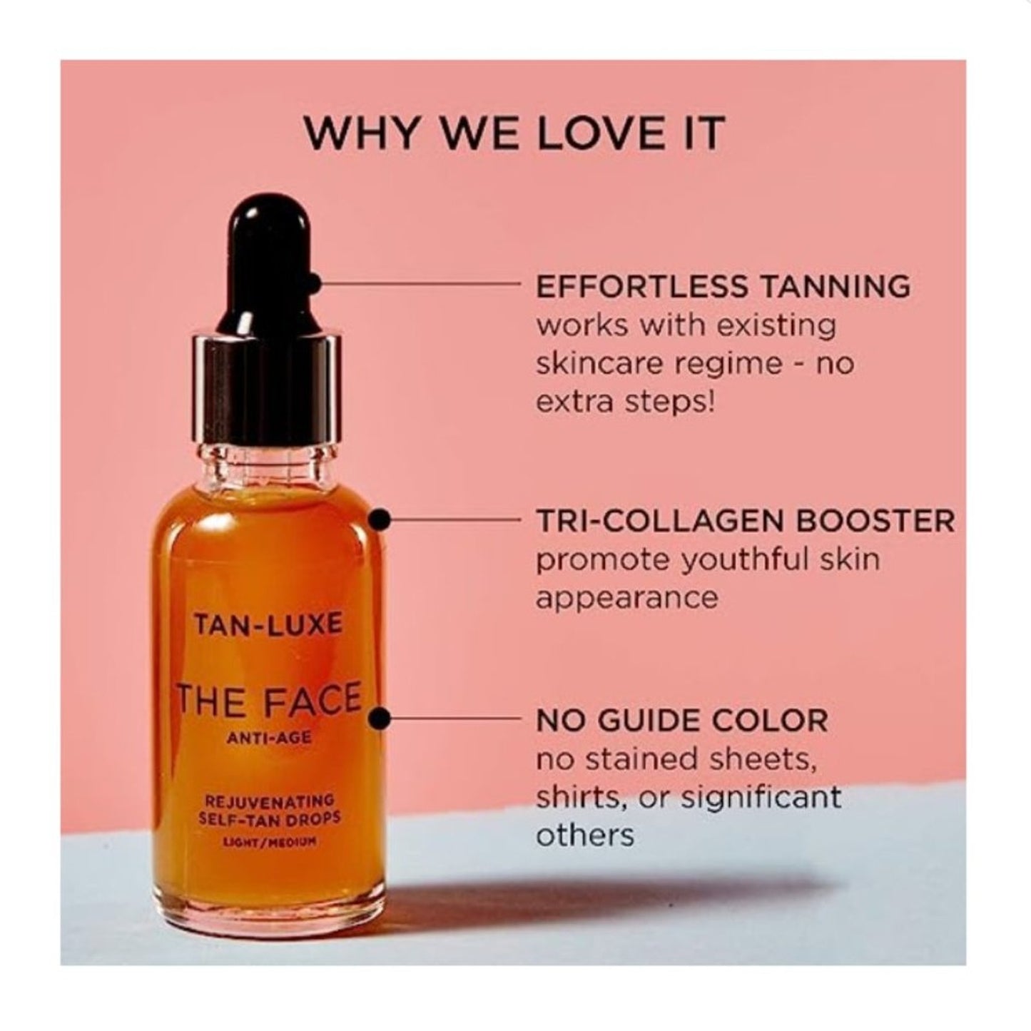 Tan Luxe The Face Illuminating Self-Tan Drops in Light / Medium