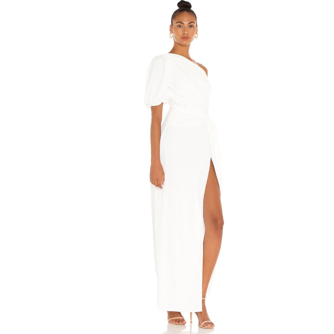 Amanda Uprichard Bexley Maxi Dress in Ivory NWOT Size XS