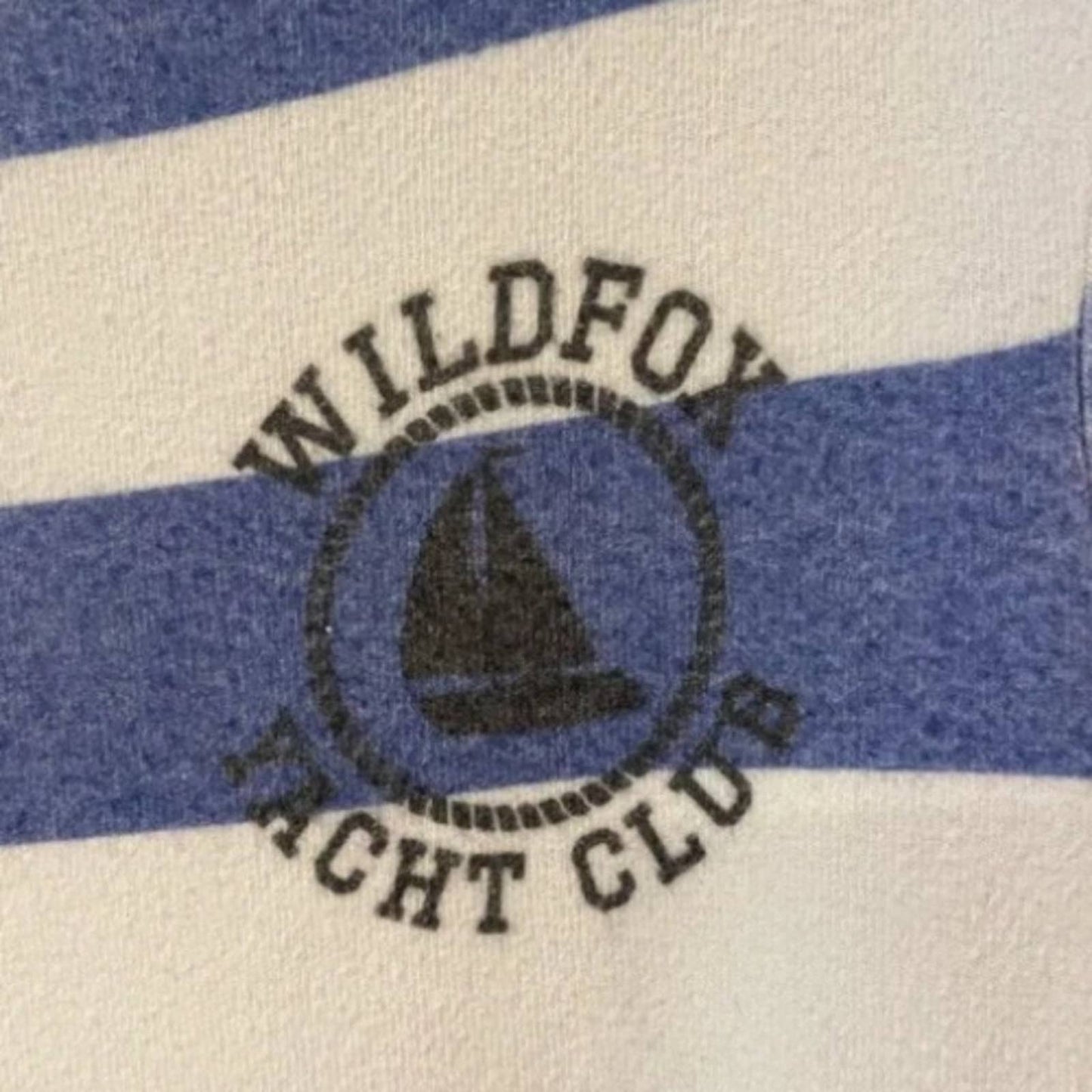 Wildfox Yacht Club Striped Sweater Blue & White EUC Size Small