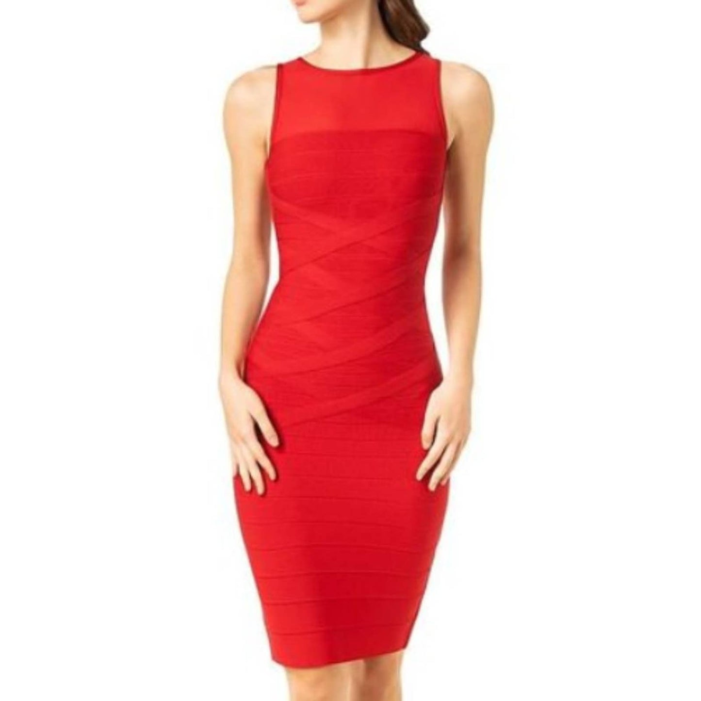 Dress The Population Ximena Red Rouge Bandage Dress NWOT Size Small