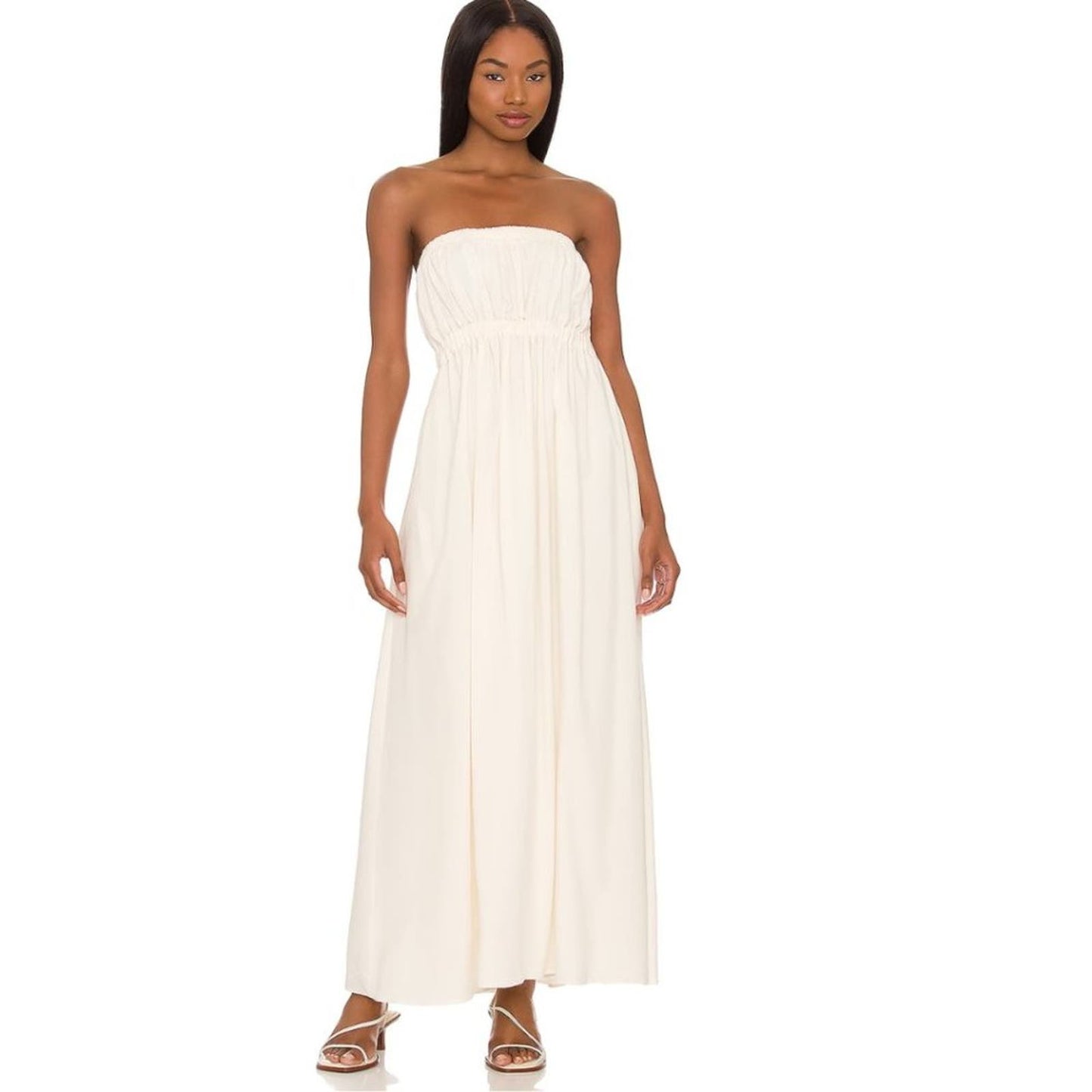 Merona Boho Ivory Lace Trim Maxi Dress NWT Size Small