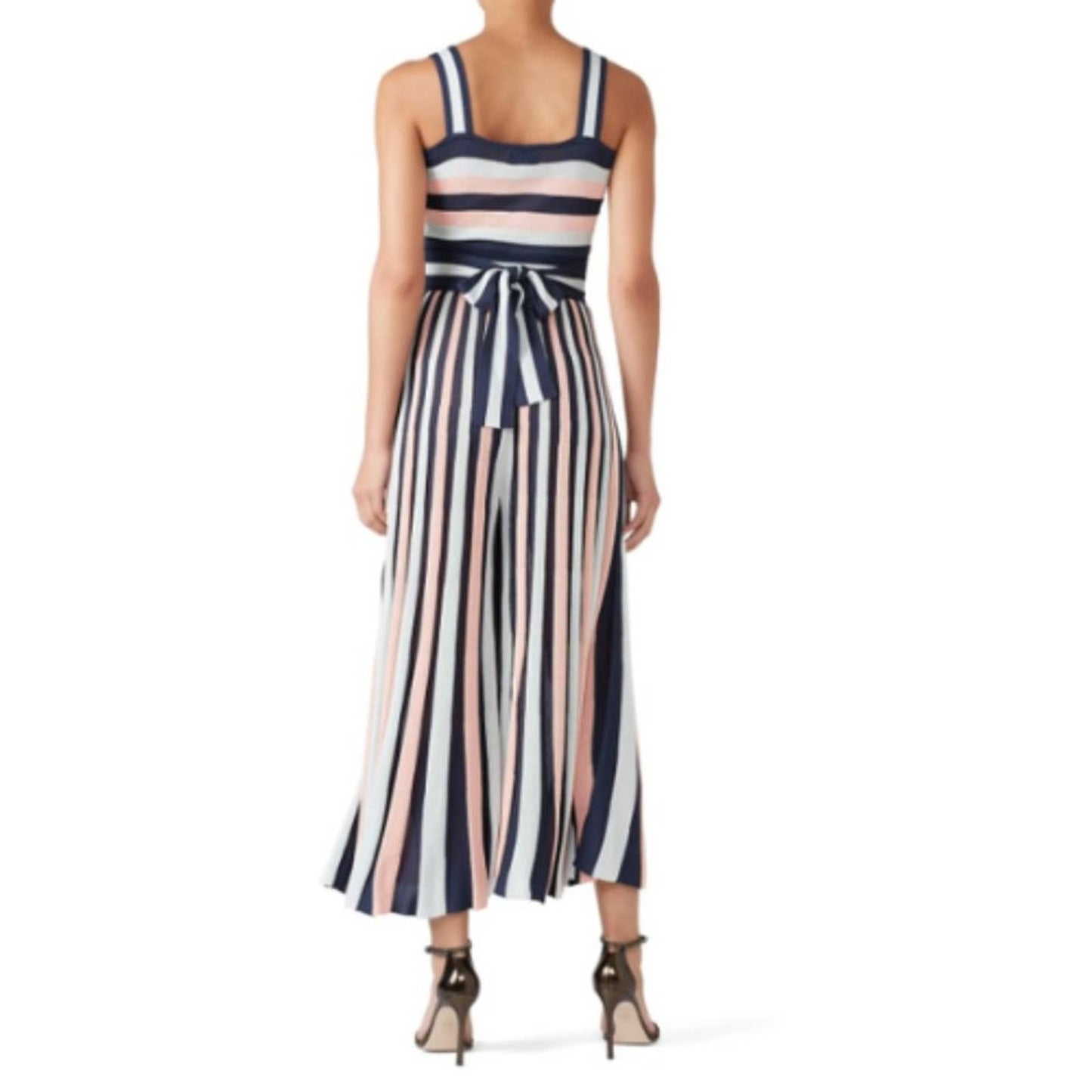 Temperley London Isabella Knit Jumpsuit in Striped Size Small R