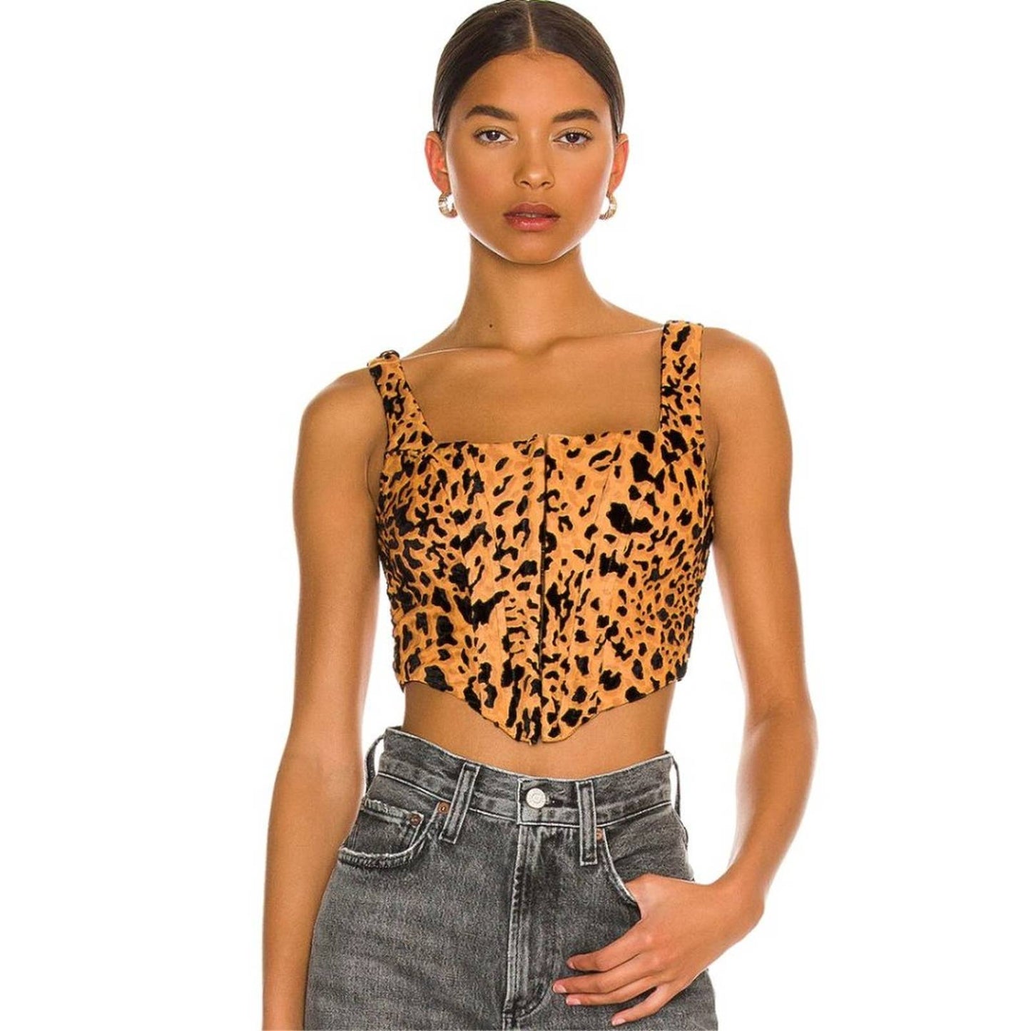 superdown Savanah Bustier Top in Leopard NWT Size Small