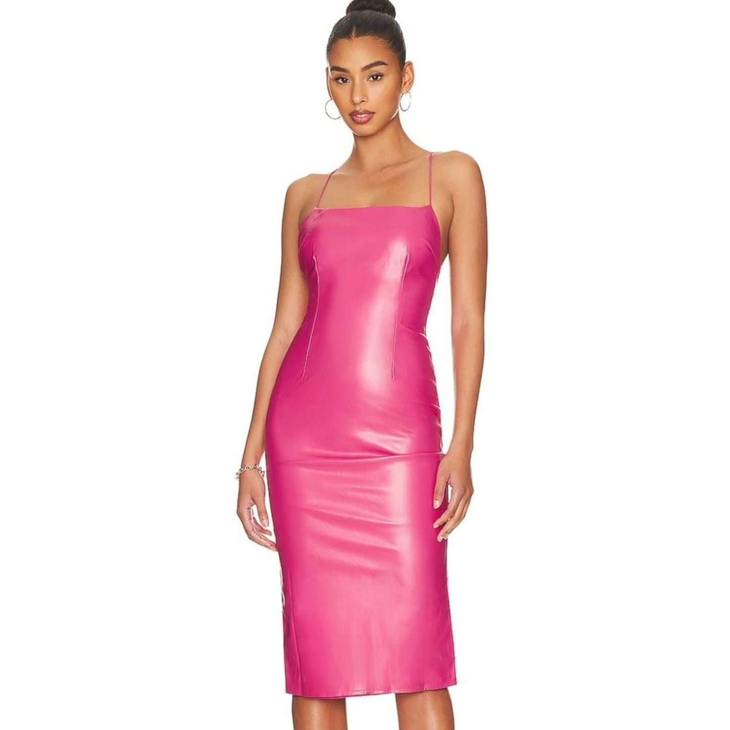 superdown Bijou Midi Dress in Pink NWOT Size Small