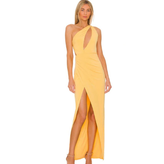 Michael Costello x REVOLVE Parker Maxi Dress in Yellow NWT Size Small