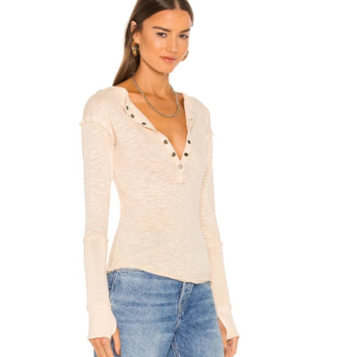 Free People Phoebe Henley in Tea NWT Size Small