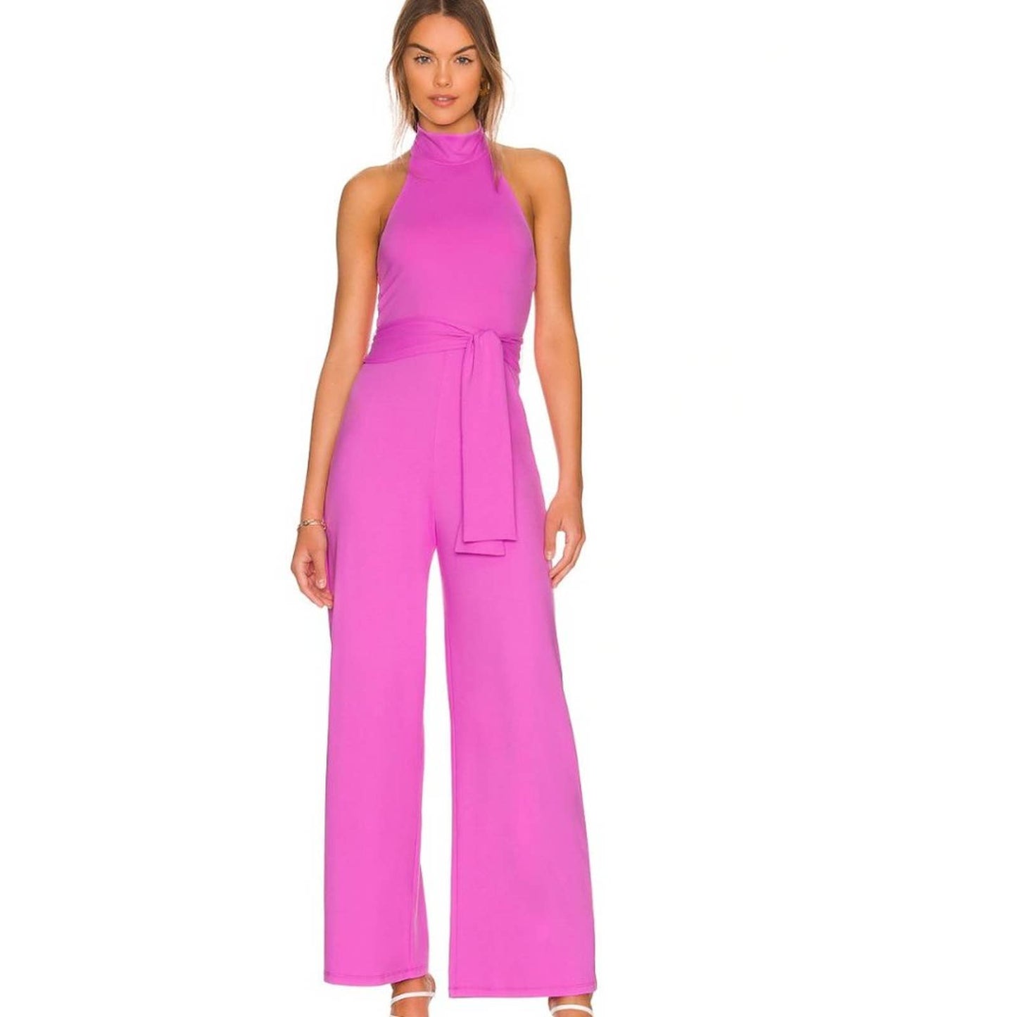 Susana Monaco x REVOLVE Mock Neck Jumpsuit in Bubble NWT Size Large