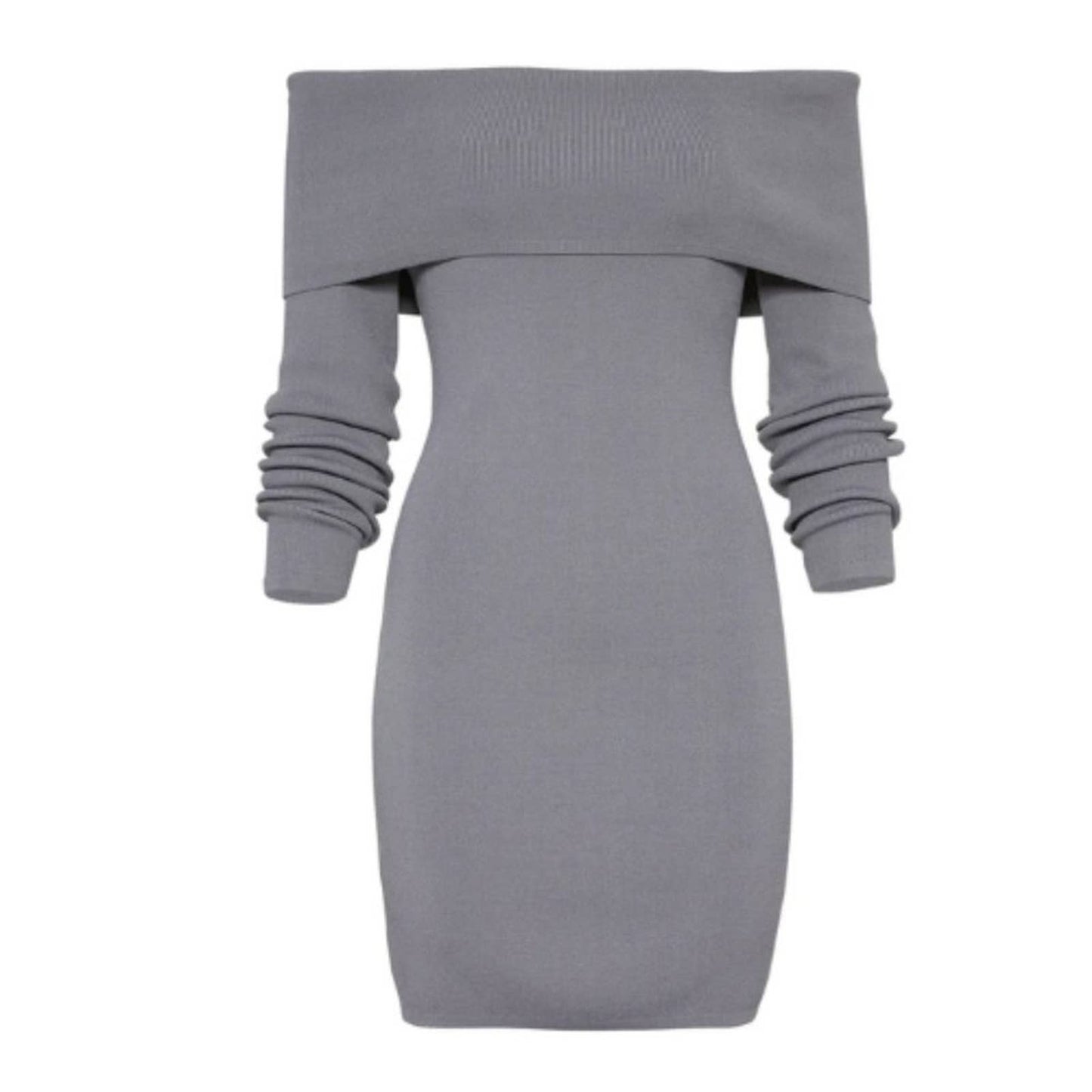 StyleStalker Grey Vana Knit Dress Excellent Condition Size Small
