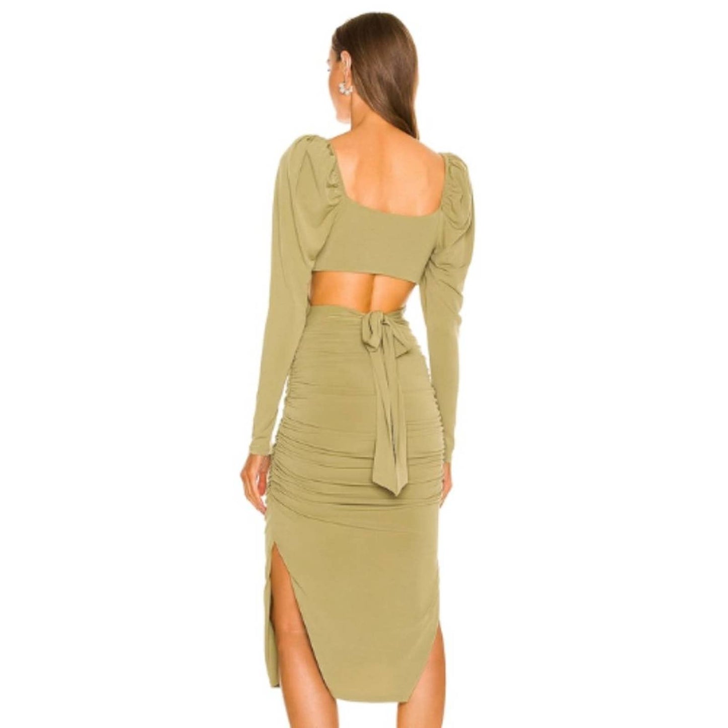 Majorelle Darla Midi Dress in Olive Green NWOT Size Small