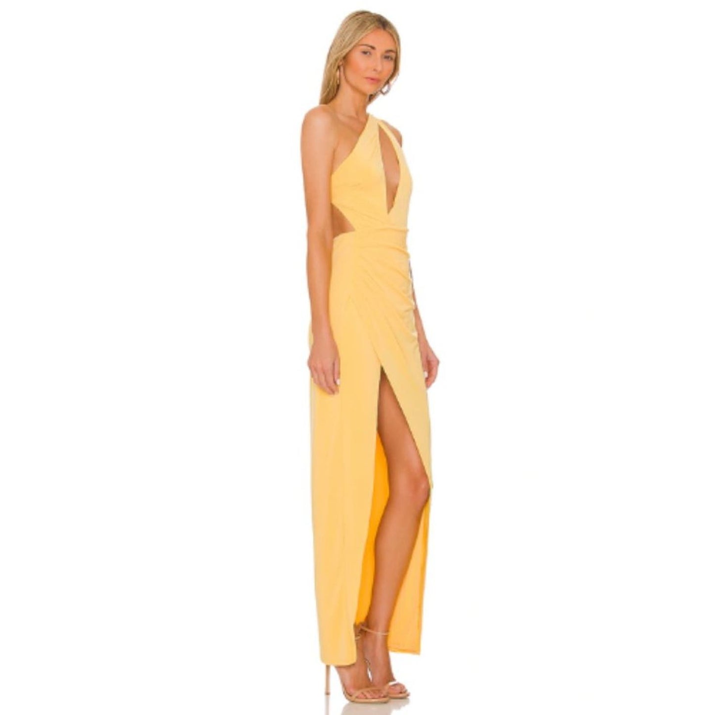 Michael Costello x REVOLVE Parker Maxi Dress in Yellow NWT Size Small