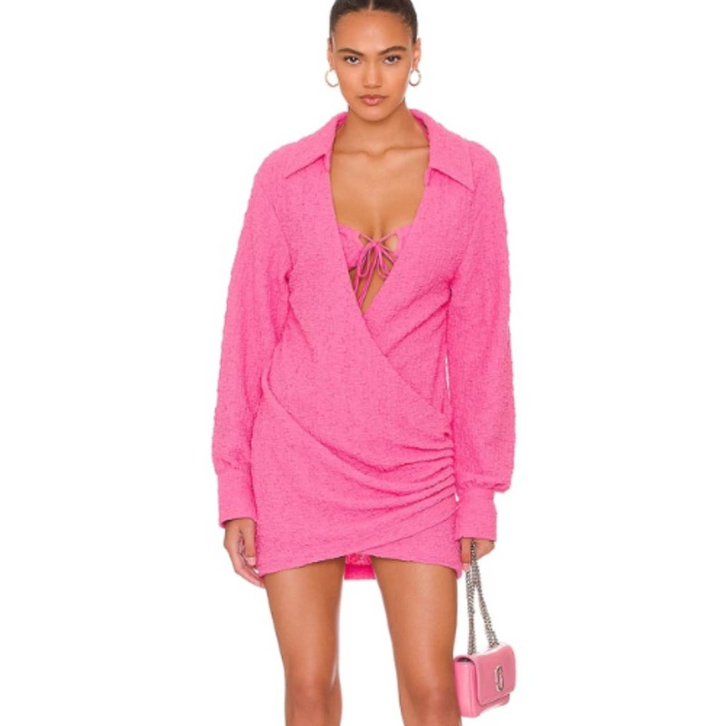 h:ours Dede Mini Dress in Pink in Hot Pink NWT Size XS