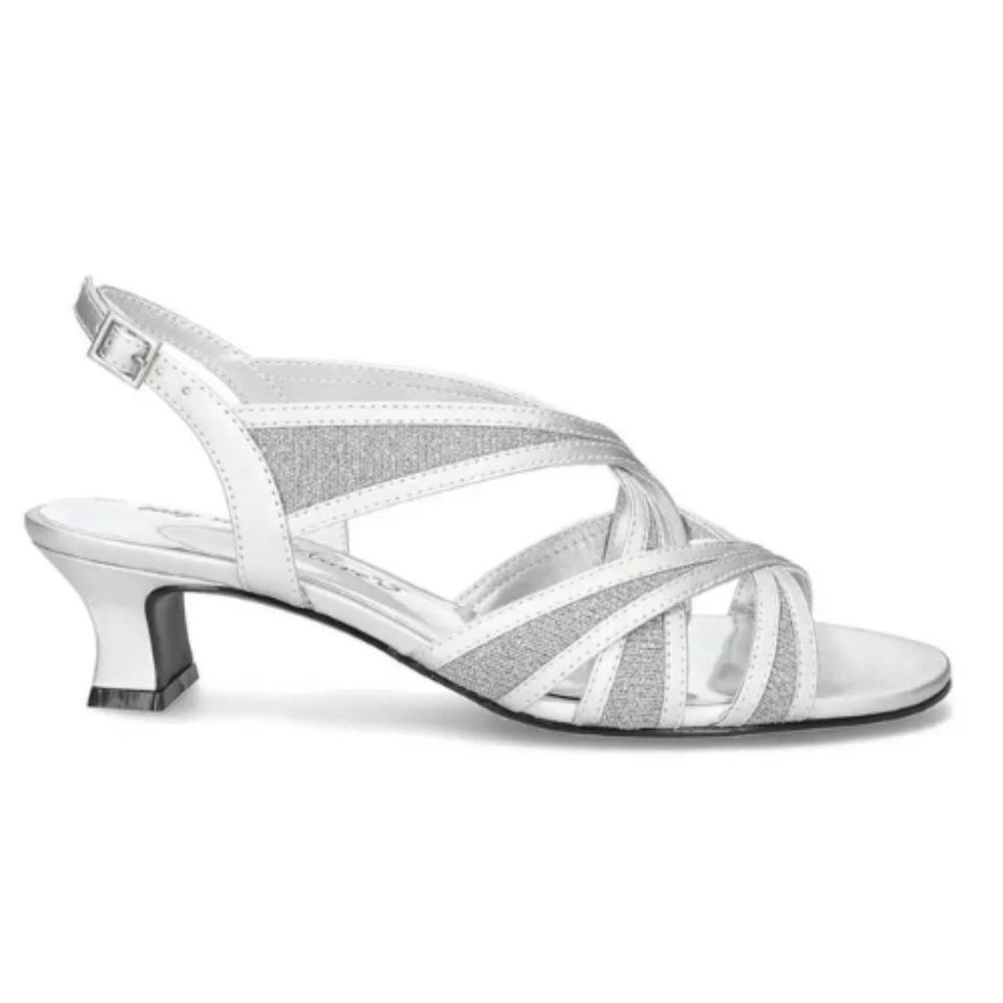 Easy Street Tristen Dress Sandals in Metallic Silver New Size 8 1/2