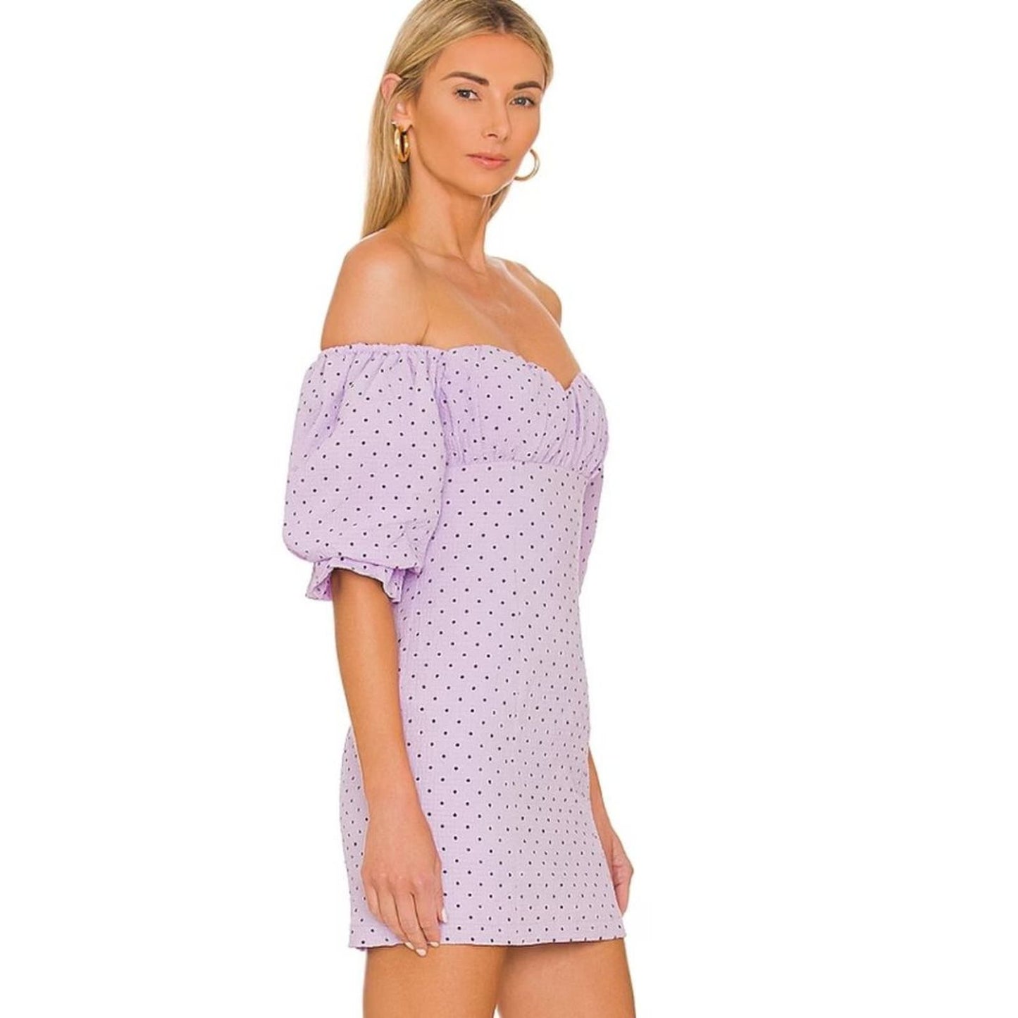 Majorelle Ashling Mini Dress in Lilac Dot NWOT Size XS