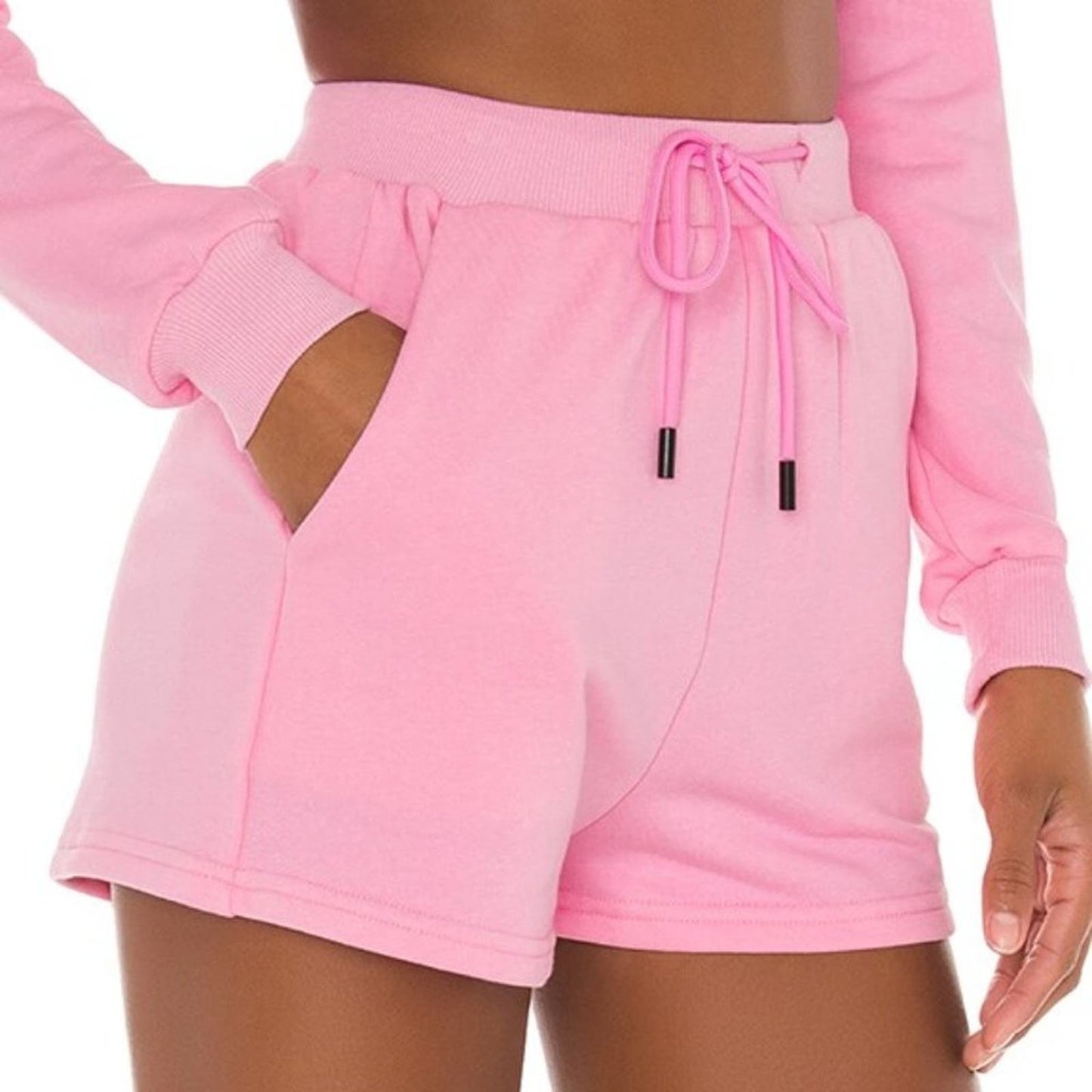 Revolve Superdown Danna Fleece Shorts in Pink NWOT Size XS