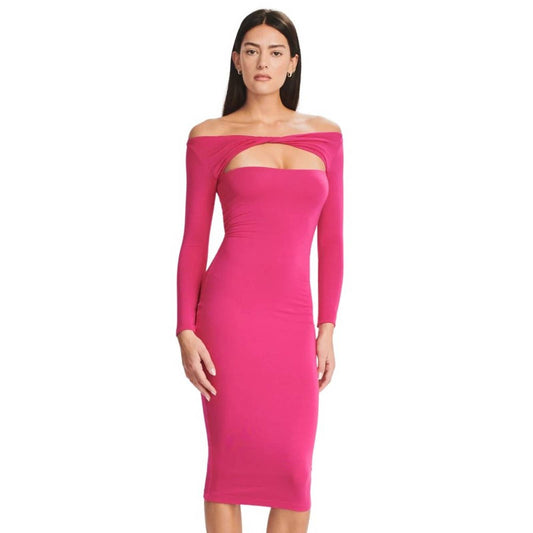 SER.O.YA Irene Midi Dress in Pink NWT Size XS