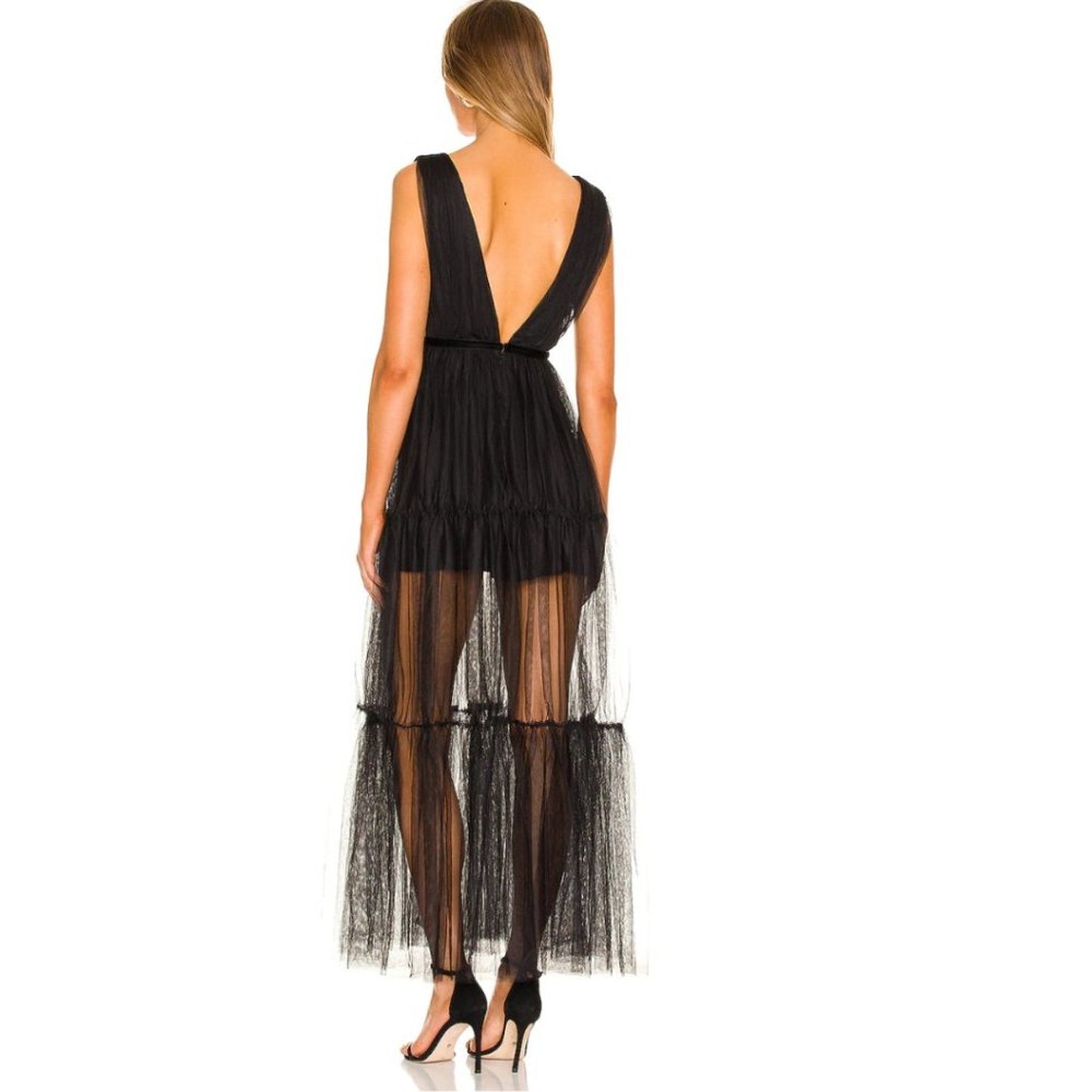 SAU LEE Chloe Tulle Dress in Black NWT Size 4