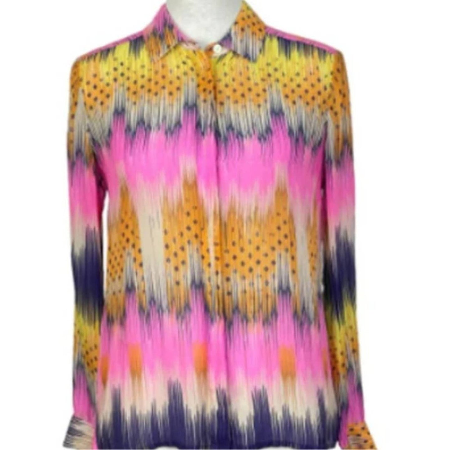 Anthropologie Leifsdottir Silk Blouse Seen on "The Mindy Project" Size 2