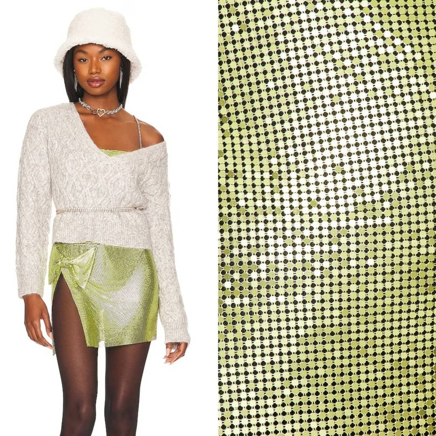 Lovers and Friends Silverlake Mini Skirt in Pear Green NWT Size XS/ Small