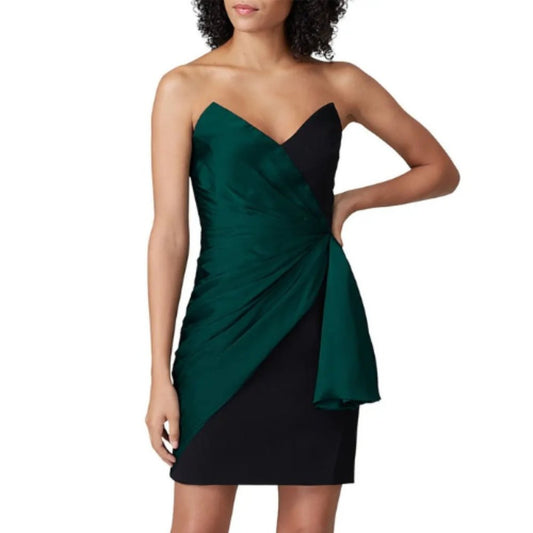 Jill Jill Stuart Strapless Mini dress. Black & Teal Size 10