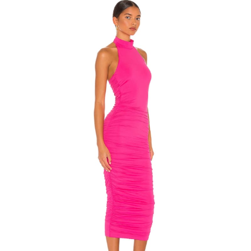 superdown Mallory High Neck Dress in Hot Pink NWT Size XXS