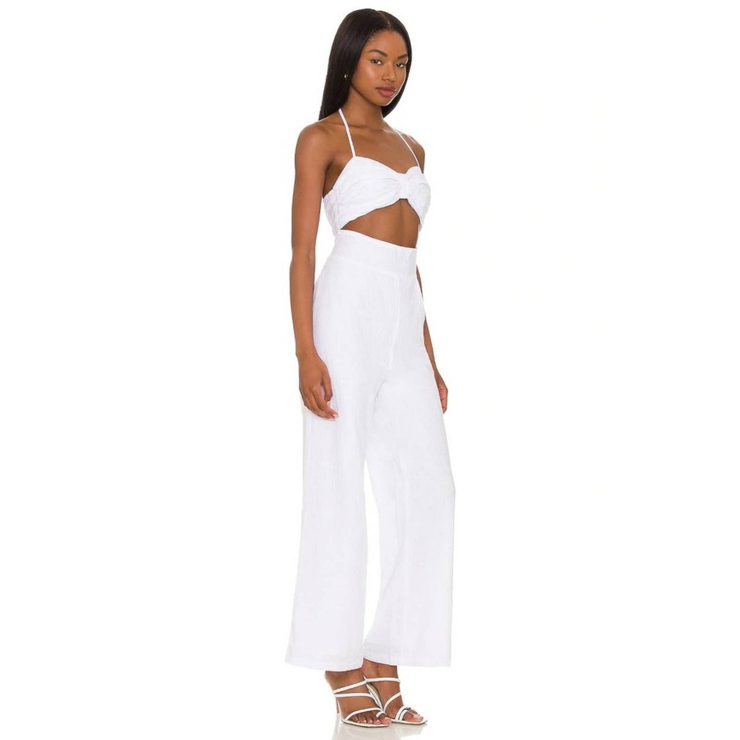 SNDYS Boat Linen Jumpsuit in White NWT Size Large