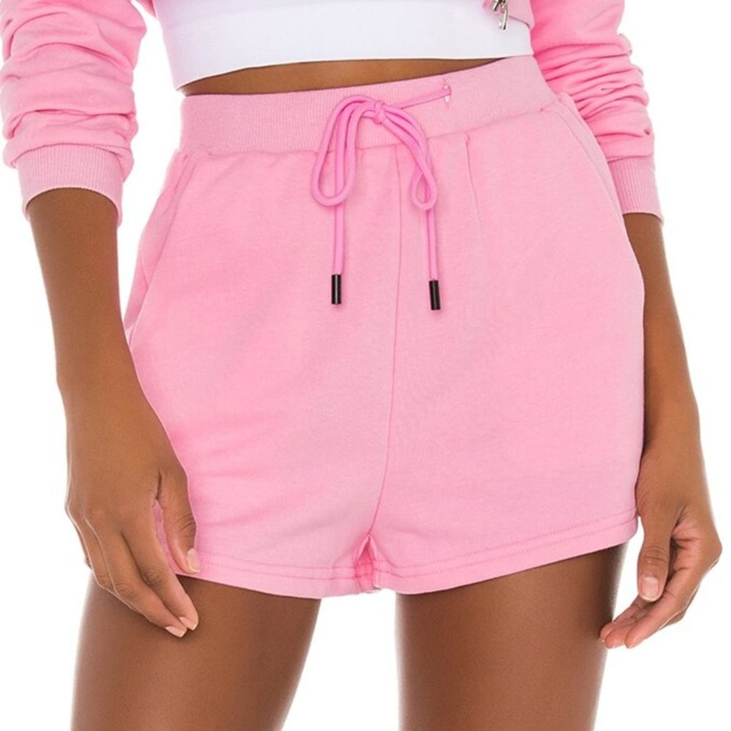 Revolve Superdown Danna Fleece Shorts in Pink NWOT Size XS