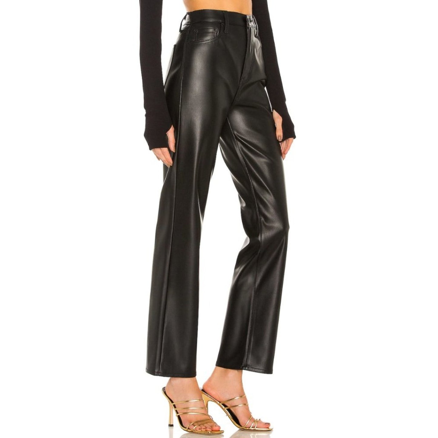 PISTOLA X REVOLVE Cassie Super High Straight Pant in Black NWT Size 28