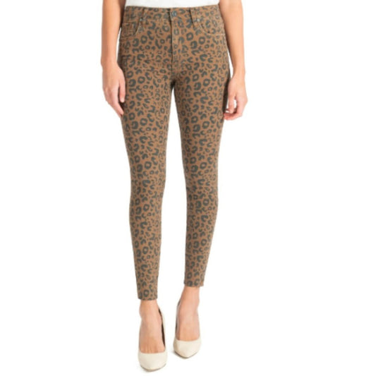 Kut From The Kloth Donna Leopard Print High Waist Ankle Skinny Jeans, Si…