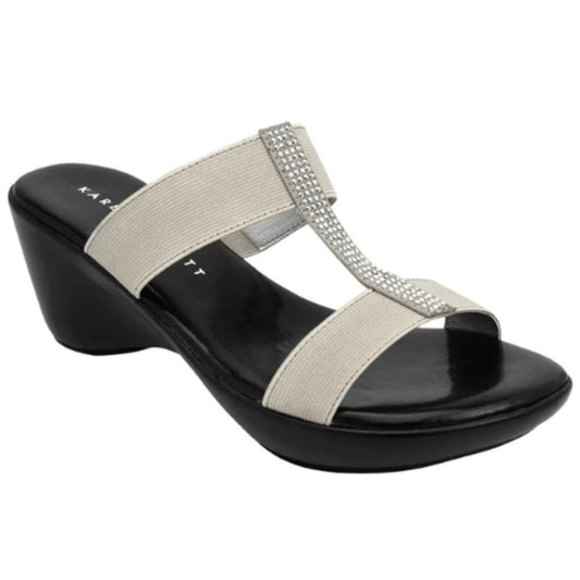 Karen Scott Patsy Wedge Sandals, Created for Macy's in Silver Size 7.5