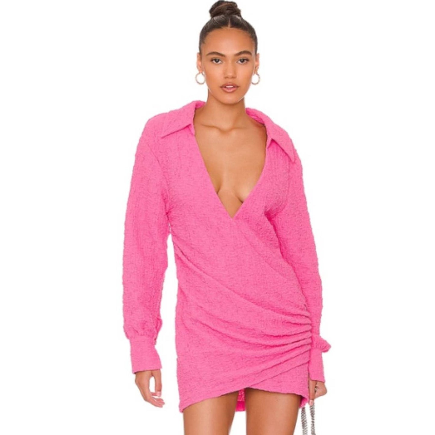 h:ours Dede Mini Dress in Pink in Hot Pink NWT Size XS