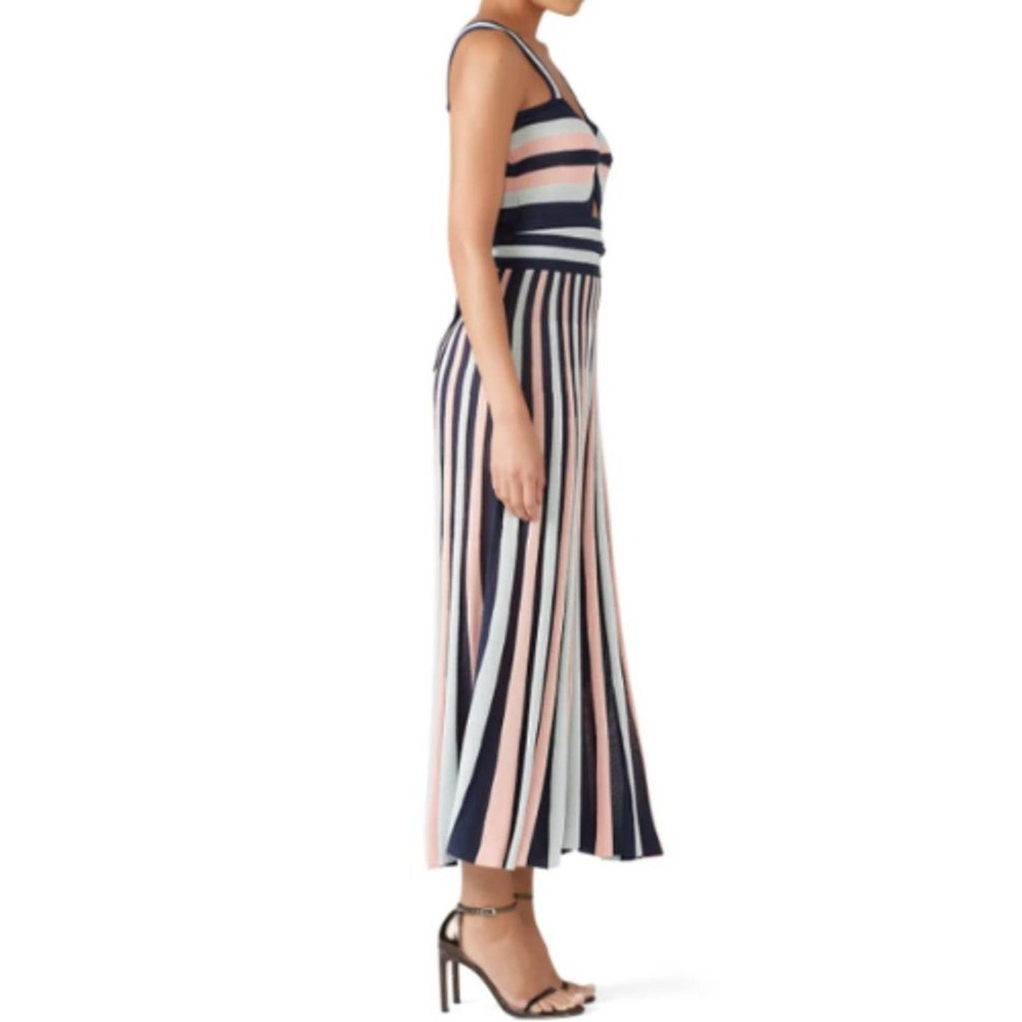 Temperley London Isabella Knit Jumpsuit in Striped Size Small R