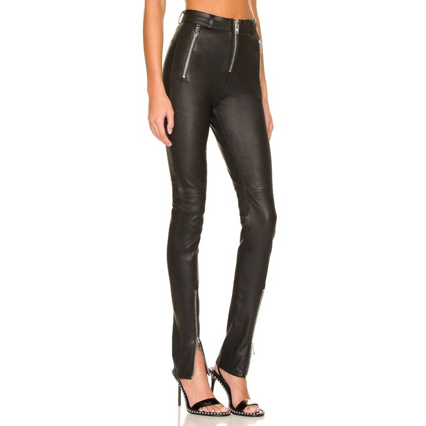 Camila Coelho Ashley Leather Pant in Black NWT Size XXS