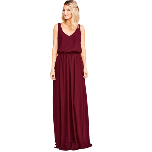 Show Me Your Mumu Merlot Kendall Maxi Dress NWT Size XS