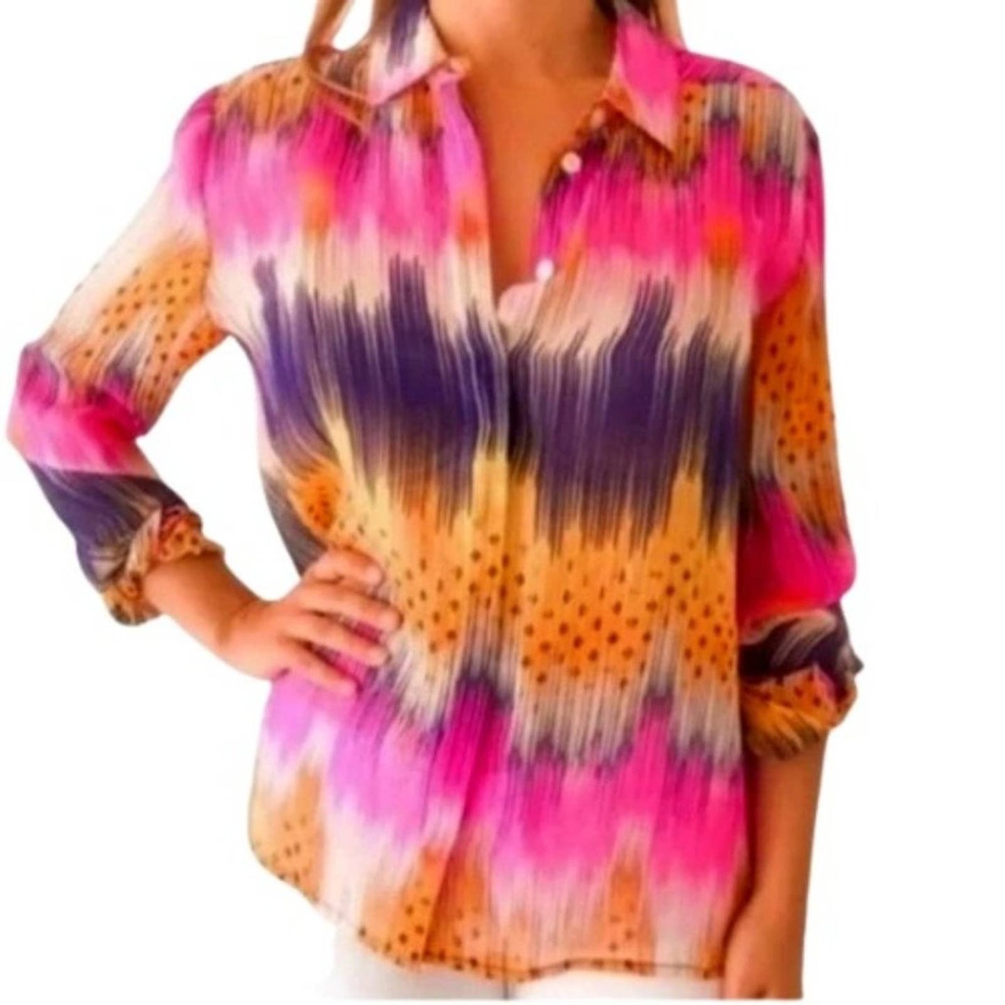 Anthropologie Leifsdottir Silk Blouse Seen on "The Mindy Project" Size 2