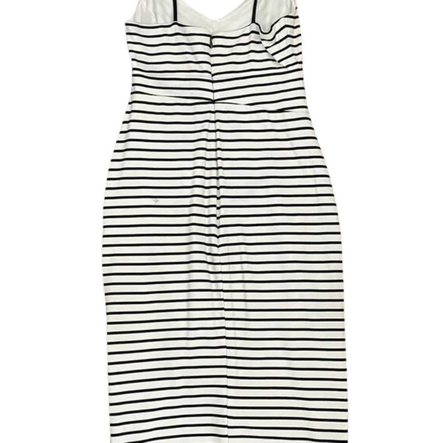 Revolve x Bardot Black and White Stripe Asymmetrical Stretch Sheath Dress Size 4